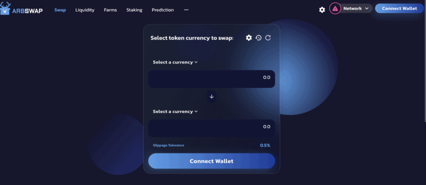 วิธีการซื้อขายโทเค็น MOON บน ArbSwap