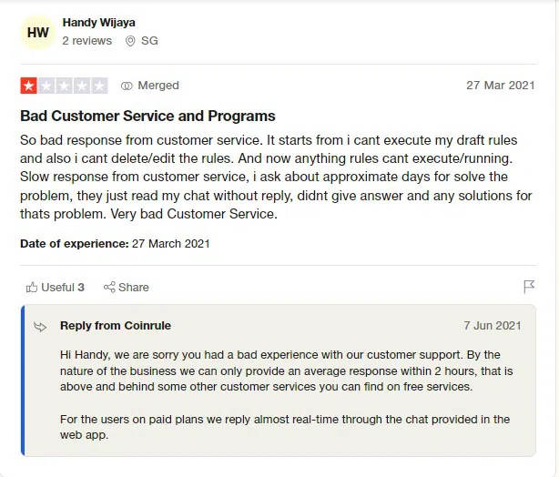 รีวิวในเชิงลบจากผู้ใช้งานจริงบน Trustpilot