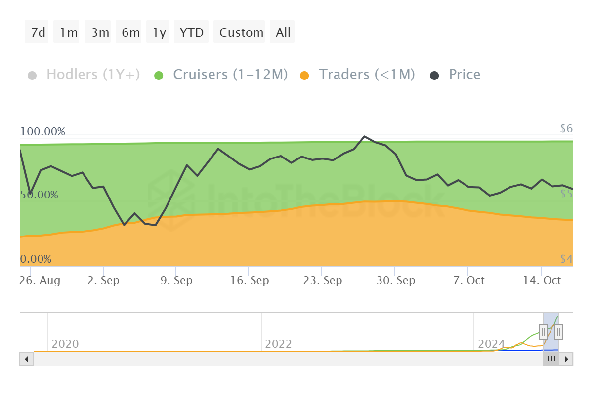 การกระจายการครอบครอง Toncoin.