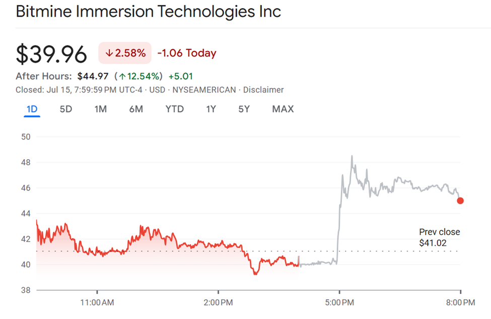 BitMine Immersion Technologies (BMNR) Stock Price